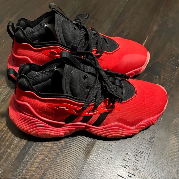ADIDAS Red and Black Athletic Shoes - Picture 2 of 3